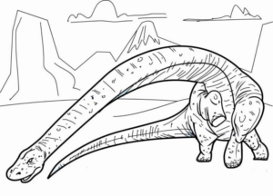 Disegno di Brontosauro da stampare e colorare 34