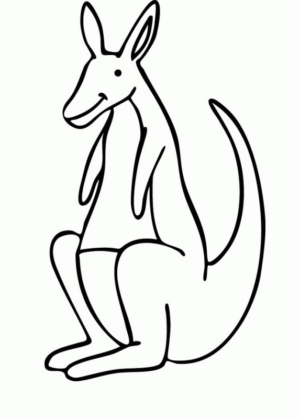 Disegno di canguro da stampare e colorare 23