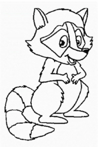 Disegno di procione da stampare e colorare 20