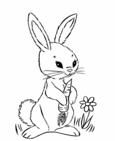 Disegno di coniglio da stampare e colorare 37
