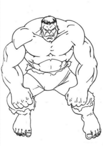 Disegno di Hulk da stampare e colorare 77