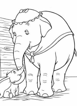 Disegno di Dumbo da stampare e colorare 66