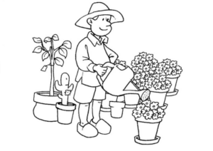 Disegno di giardiniere da stampare e colorare 5