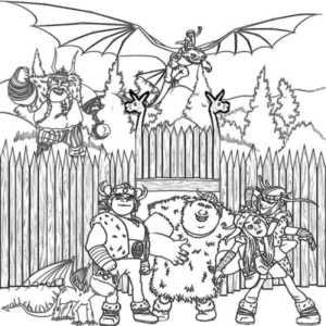 Disegno di Dragon Trainer da stampare e colorare 45