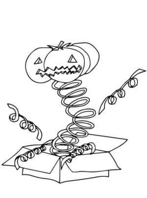 Disegno di zucca di Halloween da stampare e colorare 131