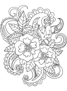 Disegno di fiore da stampare e colorare 228