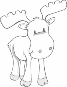 Disegno di alce da stampare e colorare 22