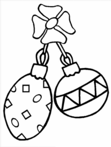 Disegno di palla di Natale da stampare e colorare 64