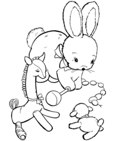 Disegno di coniglio da stampare e colorare 95