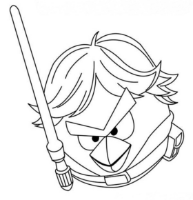 Disegno di Angry birds da stampare e colorare