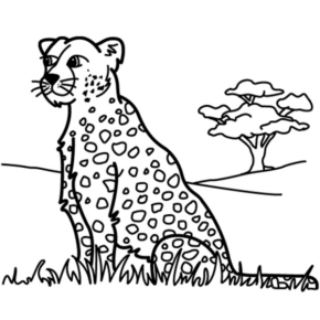 Disegno di leopardo da stampare e colorare 28