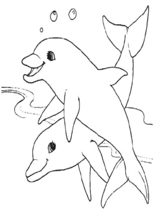 Disegno di delfino da stampare e colorare 42