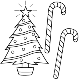 Disegno di albero di Natale da stampare e colorare 197