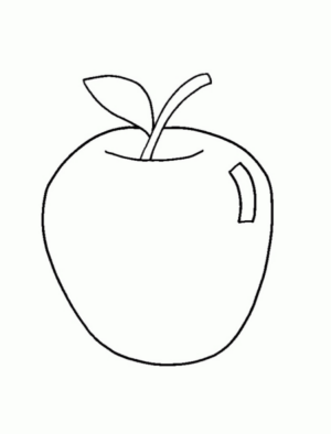 Disegno di mela da stampare e colorare 36
