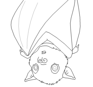 Disegno di pipistrello da stampare e colorare 3