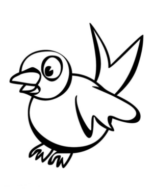 Disegno di uccello da stampare e colorare 31