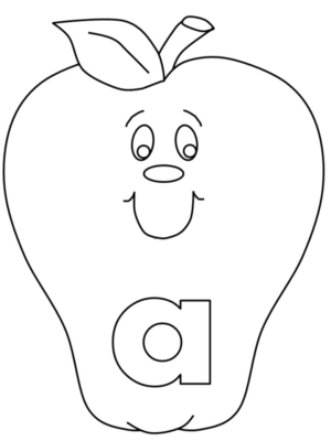 Disegno di mela da stampare e colorare 28