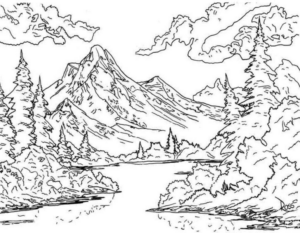 Disegno di paesaggio da stampare e colorare 78
