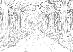 Disegno di paesaggio da stampare e colorare 55