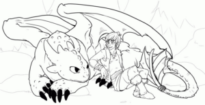 Disegno di Dragon Trainer da stampare e colorare 42