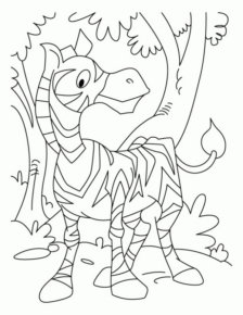Disegno di zebra da stampare e colorare 2