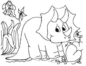 Disegno di Triceratopo da stampare e colorare 28