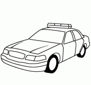Disegno di auto della polizia da stampare e colorare 8