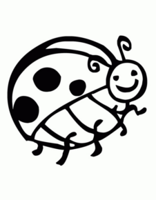 Disegno di coccinella da stampare e colorare 9