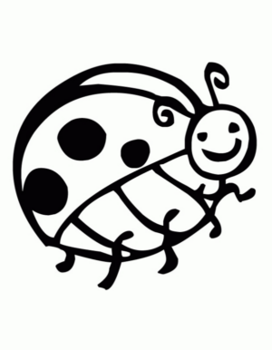Disegno di coccinella da stampare e colorare 9