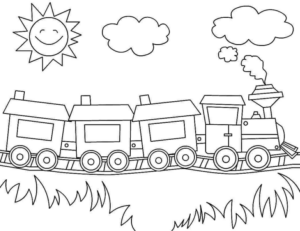 Disegno di treno da stampare e colorare 110