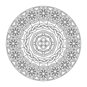 Disegno di mandala da stampare e colorare 1118