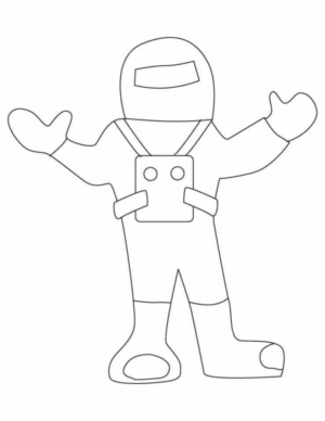 Disegno di astronauta da stampare e colorare 20