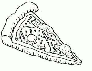 Disegno di pizza da stampare e colorare 4
