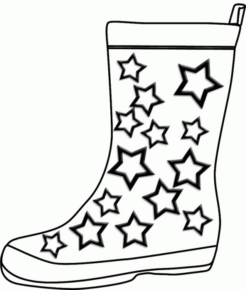 Disegno di scarpa natalizia da stampare e colorare 4