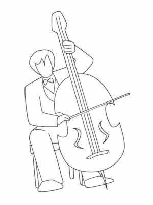 Disegno di musicista da stampare e colorare 29