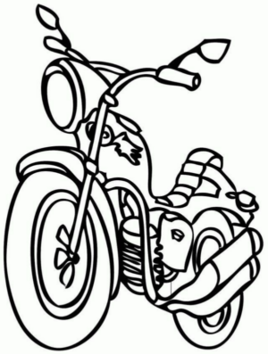 Disegno di moto da stampare e colorare 10