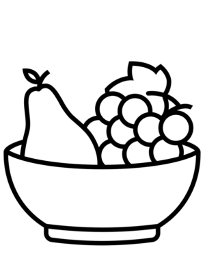 Disegno di cesto di frutta da stampare e colorare 21 Disegno di cesto di frutta da stampare e colorare 21