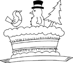 Disegno di pupazzo di neve da stampare e colorare 30