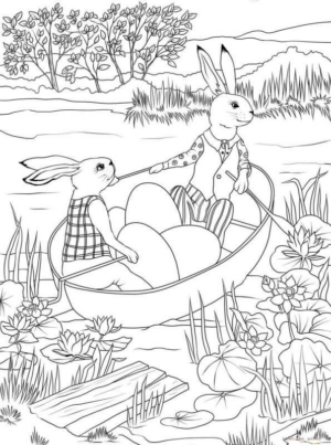 Disegno di uovo di Pasqua da stampare e colorare 60