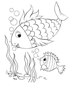 Disegno di pesce da stampare e colorare 166