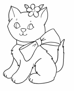 Disegno di gatto da stampare e colorare 104