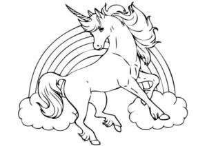 Disegno di unicorno da stampare e colorare 53