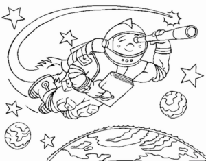 Disegno di astronauta da stampare e colorare 8