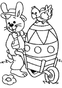 Disegno di coniglietto di Pasqua da stampare e colorare 6 Disegno di coniglietto di Pasqua da stampare e colorare 6