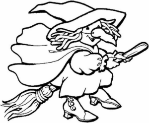 Disegno di Befana da stampare e colorare 31