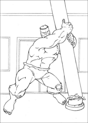 Disegno di Hulk da stampare e colorare 44