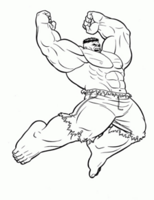 Disegno di Hulk da stampare e colorare 135