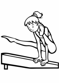 Disegno di ginnastica da stampare e colorare 1