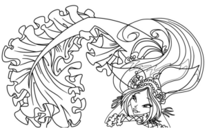 Disegno di sirena da stampare e colorare 17