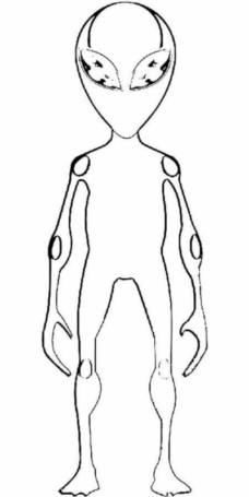 Disegno di alieno da stampare e colorare 8